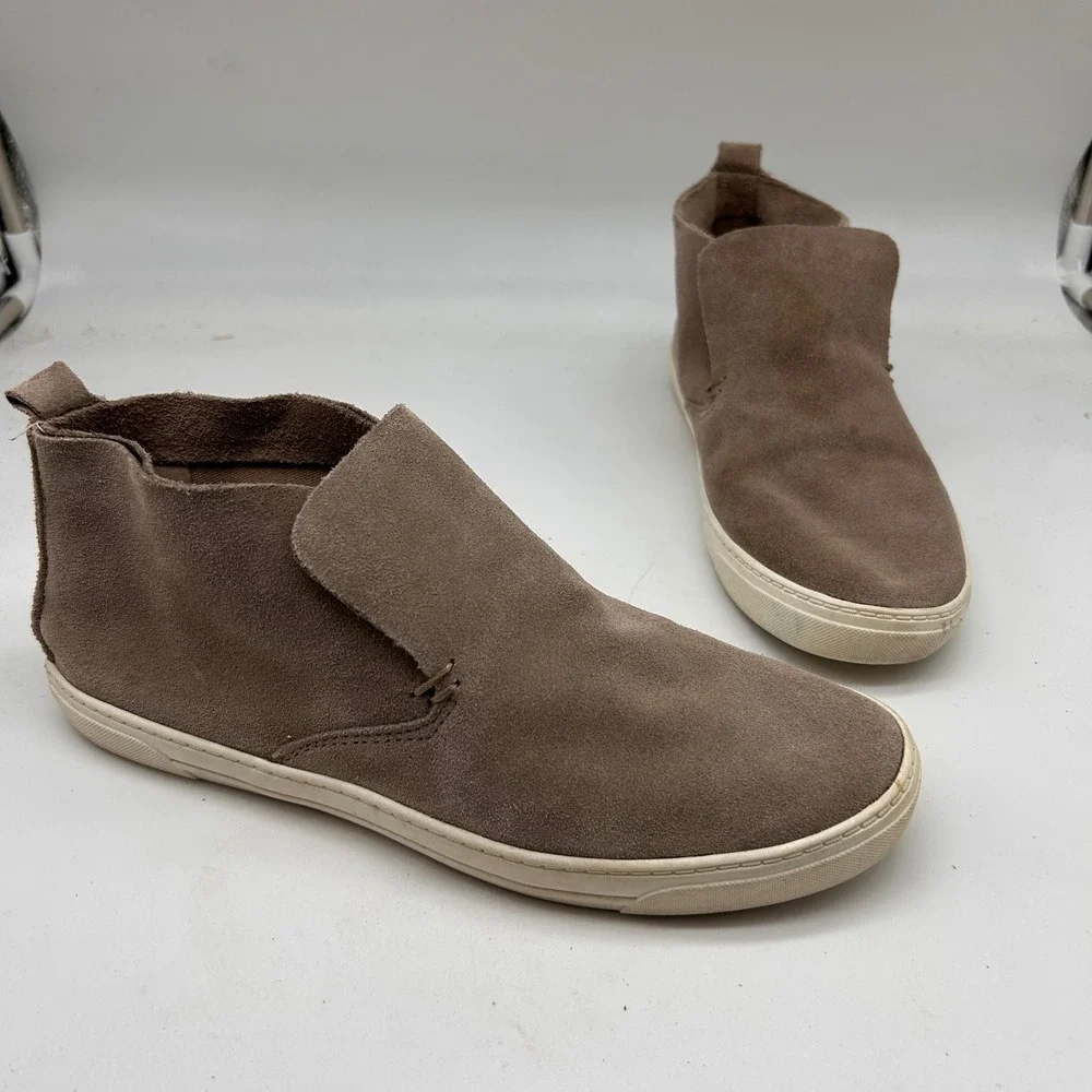 DV Dolce Vita Womens 8.5 Taupe Suede‎ Slip On Chukka Sneaker Boots
